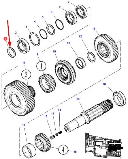 Slika Gear shaft spacer 0,5mm 4300019M1