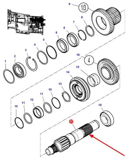 Slika Gearbox shaft 4302815M6