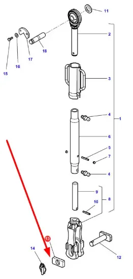 Slika Rear hitch mounting plate 4303325M2