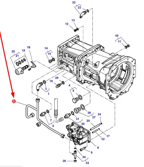 Slika Gearbox oil line 4304416M91