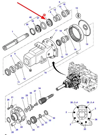 Slika AGCO 4305911M1 Gearbox Deflector Seal