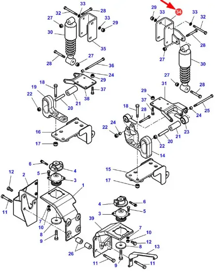 Slika Shock absorber mounting bracket 4348273M2