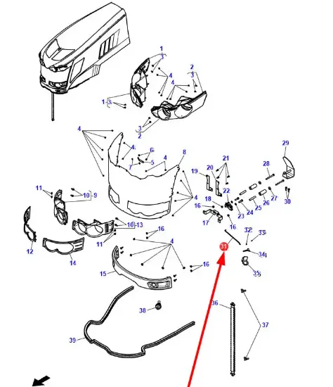 Slika Bonnet lock rod 4354157M3