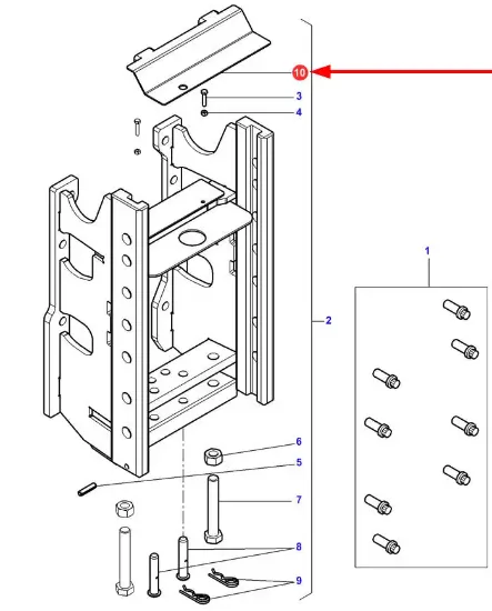 Slika Upper hitch frame cover 4358237M91