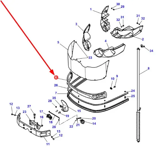 Slika Lower hood cover 4374705M4