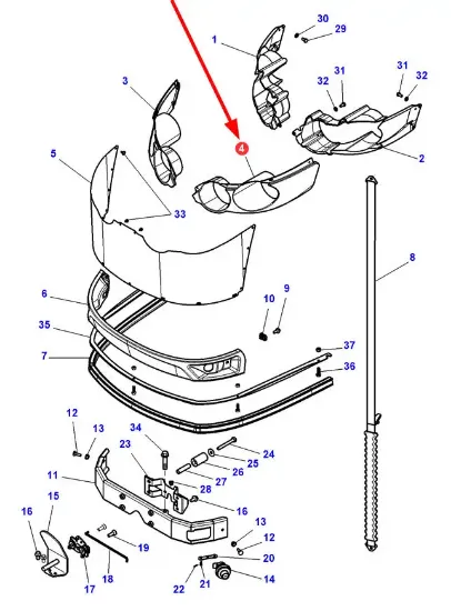 Slika Left front lamp cover 4374716M93