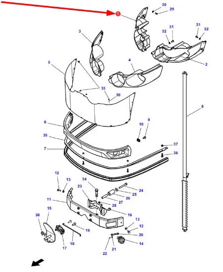 Slika Right front light socket mount 4374741M3