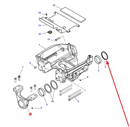 Slika AGCO 4377506M1 Power steering cylinder seal ring