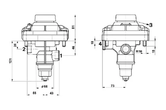 Slika Trailer brake system pneumatic valve 4712001107