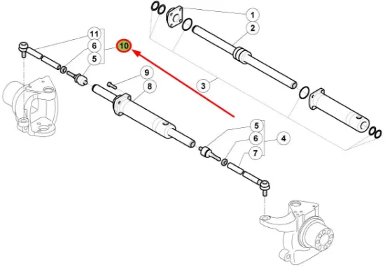 Slika Left steering rod M20/M24 48/490-410