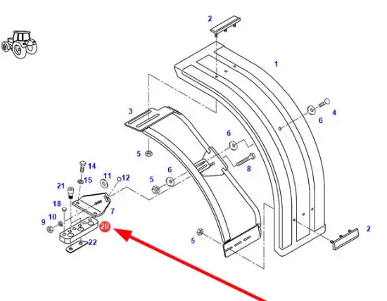 Slika Front fender mounting support 514300020041