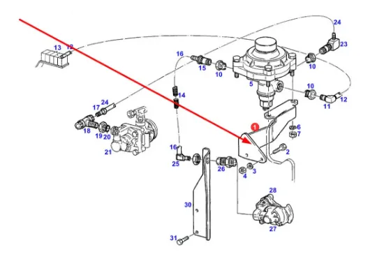 Slika Pneumatic distributor bracket 514880100020