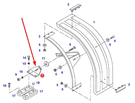 Slika Left fender support 515700030010