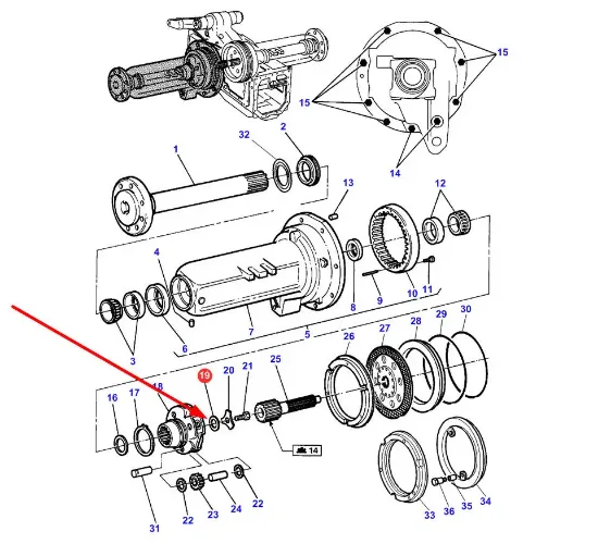 Slika Final drive shaft washer 519955M1