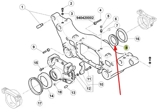 Slika Front axle suspension spacer ring 6000103227