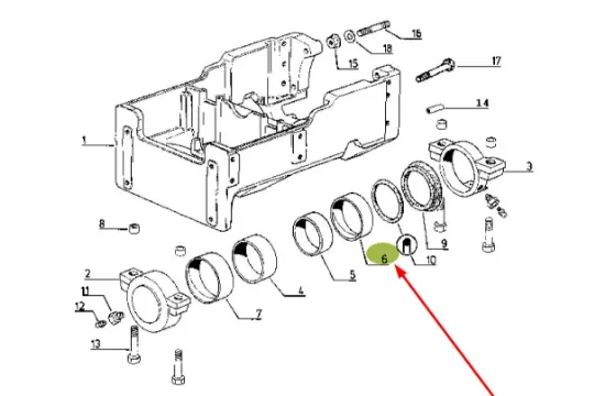 Slika Front axle bush 125 x 135 x 42 mm 6000103313