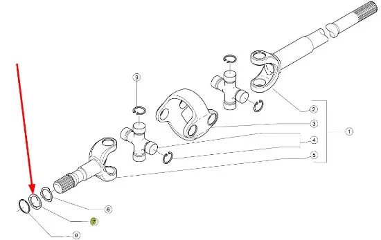 Slika Front axle shaft toothed spacer 54,5 x 46,9 x 3 6000103943