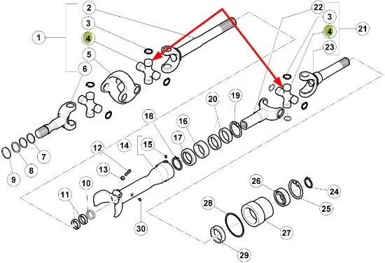Slika PTO shaft cross 6000104220