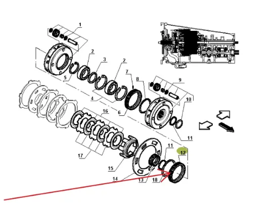 Slika Planetary gear of the four-stage gearbox 6005018823