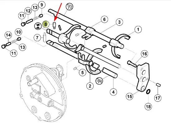 Slika Gearbox guide shaft 6005021684