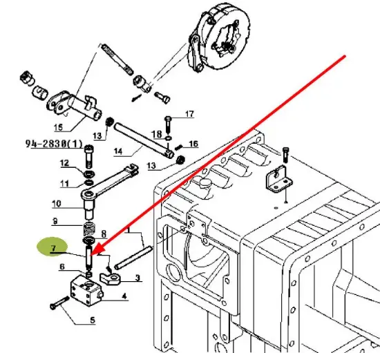 Slika Service brake engagement pin 6005024252