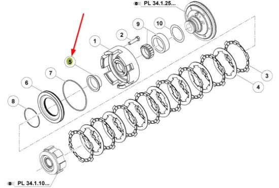 Slika Differential lock washer 6005026899