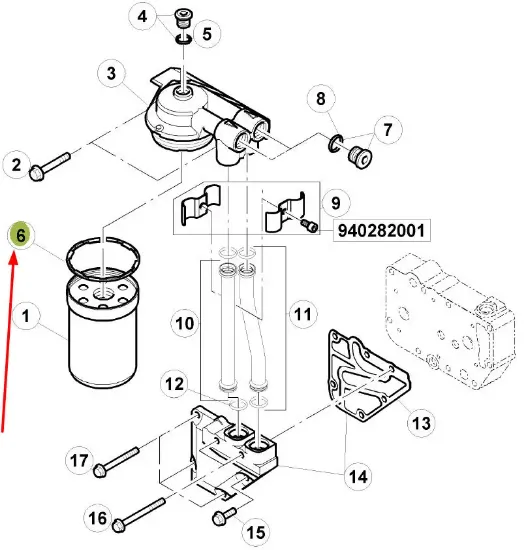 Slika Oil filter sealing ring 6005029342