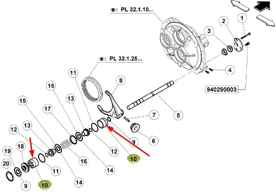 Slika Gearbox piston skirt 6005033084