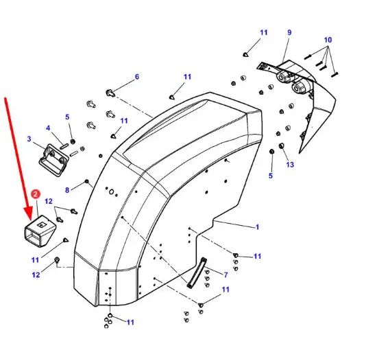 Slika Left turn signal cover 6295008M1