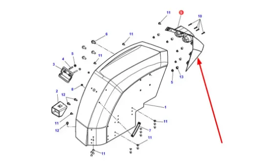 Slika Left fender extension 6295583M91