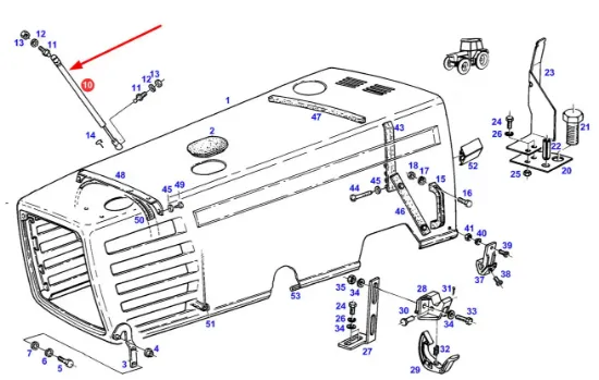 Slika Bonnet gas lifter 65406040