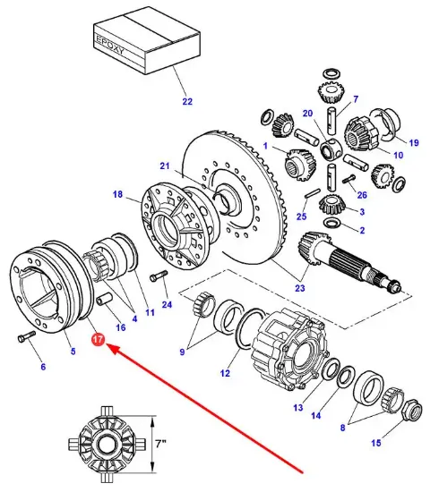 Slika Rear axle o-ring 246 x 5.33 71715055