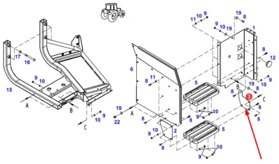 Slika Step mounting sheet metal cover 718500171910