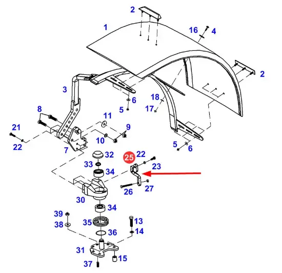 Slika Mudguard mounting element 718701030020