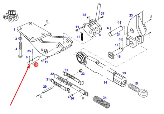 Slika TUZ arm stabilizer pin 718870041020