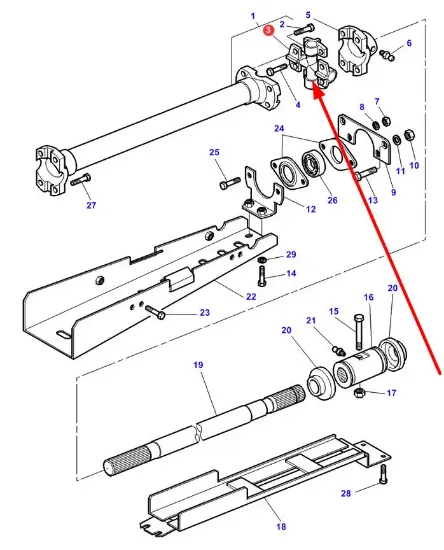 Slika Front axle drive shaft crosspiece 72509772