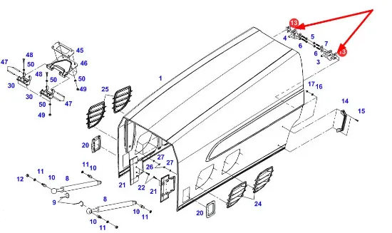 Slika Bonnet mounting plate 725500020140