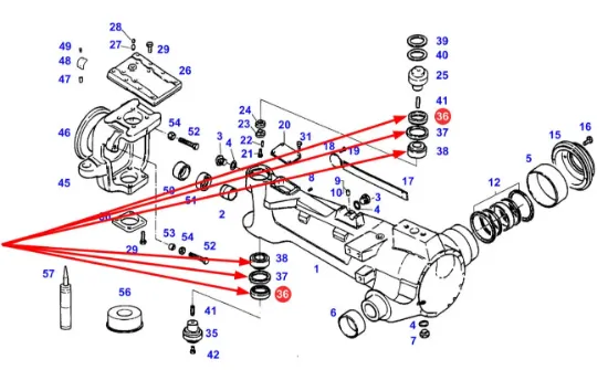 Slika Final drive repair kit with bearing 72706162