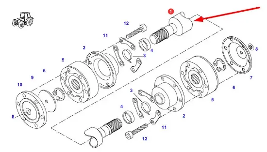 Slika Front axle drive shaft 72706254