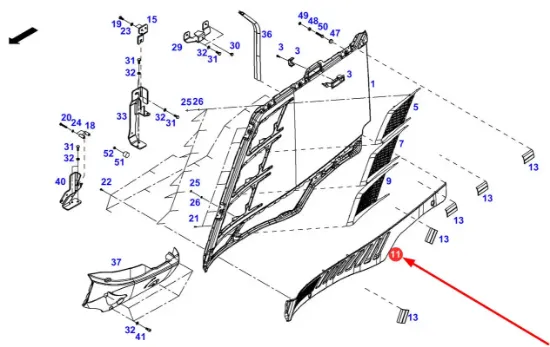 Slika Right lower side panel cover 737500021530