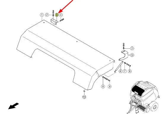 Slika Cover mounting hinge 100 x 60 x 2 mm 754557.0