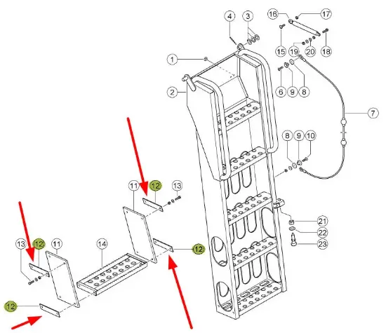 Slika Ladder step mounting plate 755329.0