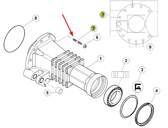 Slika Gearbox bridge stud bolt M16 x 200 7700001656