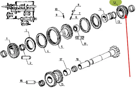 Slika Overdrive gear wheel 7700013052