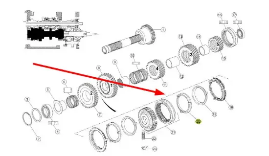 Slika Gearbox synchronizer ring 7700028242