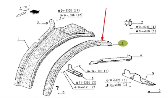 Slika Fender extension - left 7700038203