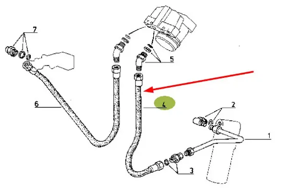 Slika Hydraulic steering hose 7700040765