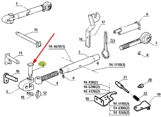 Slika Rear linkage pin M28 x 97 7700043339