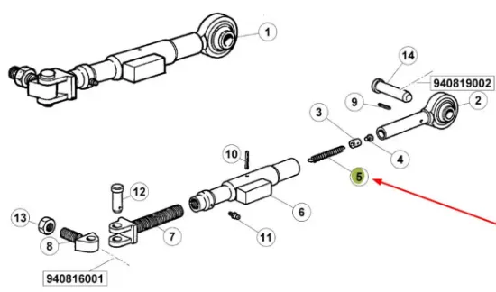 Slika Rear linkage spring 7700043414