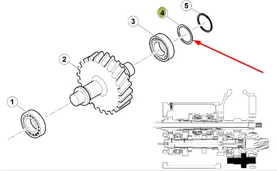 Slika Output shaft spacer 7700046358